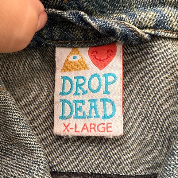 Drop Dead Women’s Denim Vest - Vintage Rare Find! - Picture 9 of 12